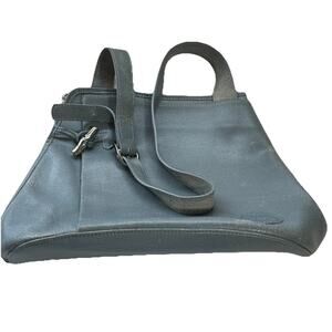 Vintage Longchamp Bag Leather Crossbody Purse Y2K Made In France Slate Gray